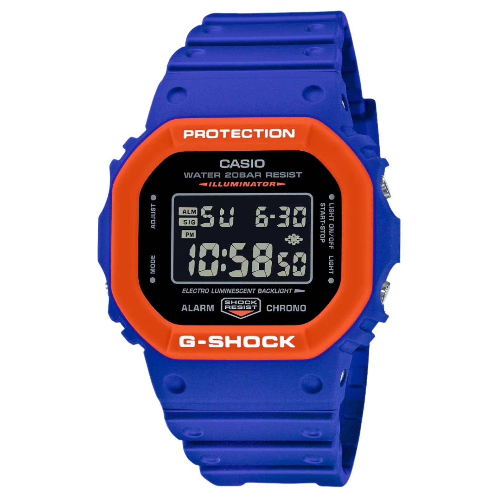 CASIO G-SHOCK DW-5610SC-2DR Men’s Digital Watch | Original G-SHOCK Square | Blue Street-Style Toughness - THE HAPPY BUY