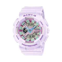 CASIO G-SHOCK BABY-G BA-110XPM-6ADR Women’s Watch | Analog-Digital | Lavender Marble Street Fashion Toughness - THE HAPPY BUY