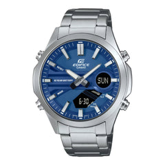 CASIO EDIFICE EFV-C120D-2ADF Men’s Watch | Stainless Steel Silver | Blue Dial Business-Sport Style - THE HAPPY BUY