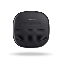 Black Bose speaker on a white background