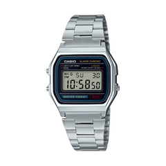 Casio digital watch with metal strap