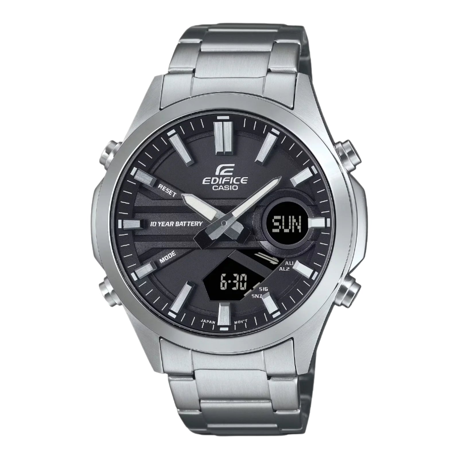 CASIO EDIFICE EFV-C120D-1ADF Men’s Watch | Stainless Steel Silver | Black Dial Business-Sport Style - THE HAPPY BUY