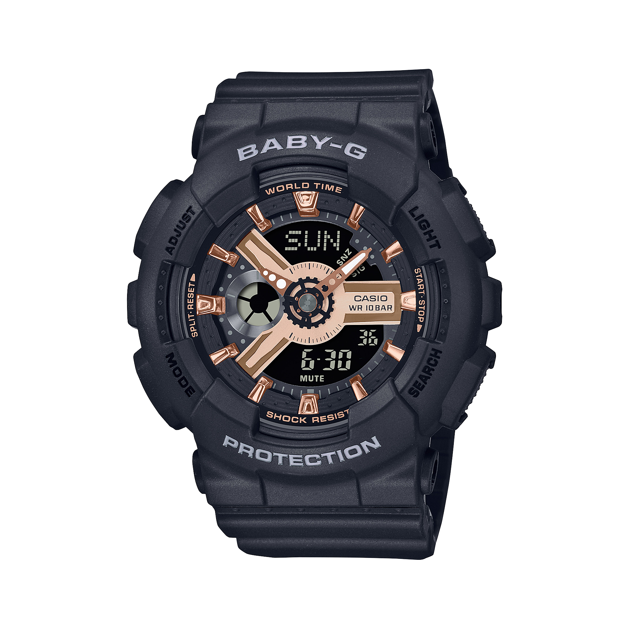 CASIO G-SHOCK BABY-G BA-110X-1A Women’s Watch | Analog-Digital | Black Street Fashion Toughness - THE HAPPY BUY