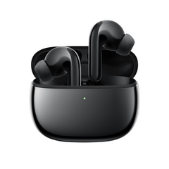Xiaomi Flip Buds Pro in black color inside their charging case.
