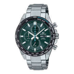 Casio Edifice EFR-574DB-3AVUDF Men’s Chronograph Watch – Green Dial, Stainless Steel Bracelet, Quartz Analog with Date – Premium Business & Sport Style - THE HAPPY BUY