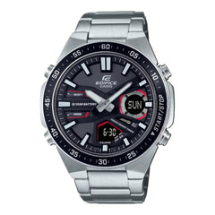 CASIO EDIFICE EFV-C110D-1A4 Men’s Watch | Stainless Steel Silver | Black & Red Business-Sport Style - THE HAPPY BUY