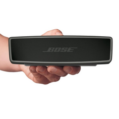 Bose SoundLink Mini II Portable Bluetooth Speaker – Deep Bass, Ultra-Compact Aluminum, 10-Hour Battery, Built-In Speakerphone, Voice Prompts, 3.5mm AUX, Charging Cradle