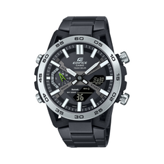 Black Casio Edifice watch on a white background