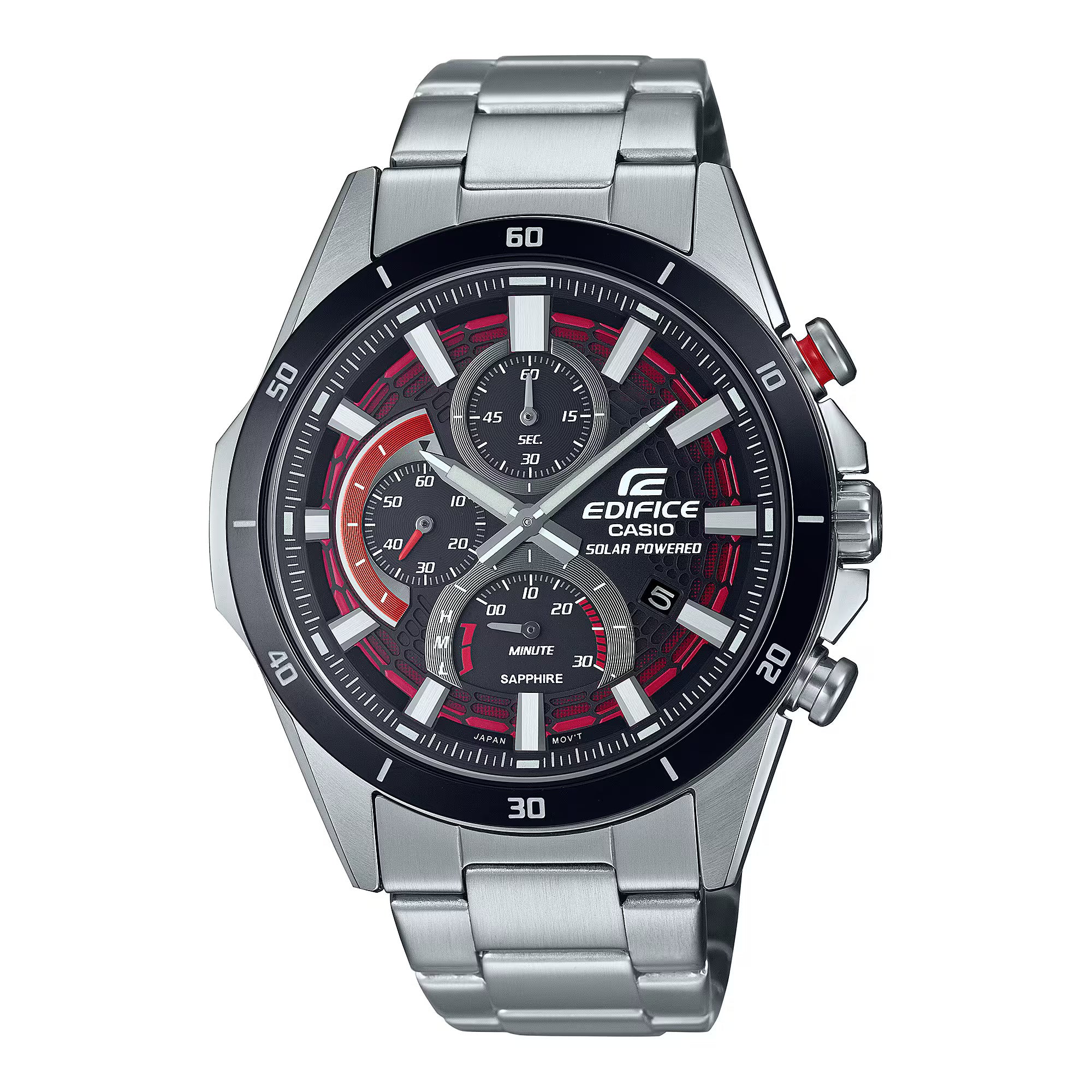 CASIO EDIFICE EFS-S610DB-1AVUDF Men’s Watch | Stainless Steel Silver | Black Dial Minimal Business-Sport Style - THE HAPPY BUY