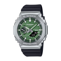 G-Shock watch with green face and black strap