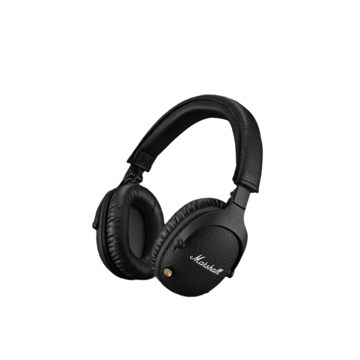 Black Marshall headphones on a white background