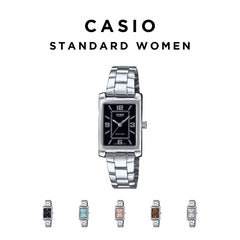 Casio watch for women with a silver bracelet
