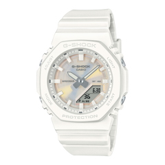 White G-Shock Casio watch on a white background