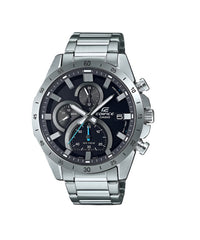 Casio Edifice EFR-571D-1AVUDF Men’s Chronograph Watch – Black Dial, Stainless Steel Bracelet, Quartz Analog with Date – Premium Sport & Business Style - THE HAPPY BUY