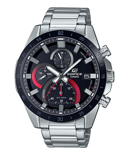 Casio Edifice EFR-571DB-1A1VUDF Men’s Chronograph Watch – Black Dial, Stainless Steel Bracelet, Quartz Analog with Date – Premium Business & Sport Style - THE HAPPY BUY