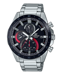 Casio Edifice EFR-571DB-1A1VUDF Men’s Chronograph Watch – Black Dial, Stainless Steel Bracelet, Quartz Analog with Date – Premium Business & Sport Style - THE HAPPY BUY