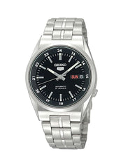 SEIKO SNK567J1 – Japan-Made Automatic Watch – 36mm Stainless Steel Case – Black Dial with Day/Date Function – 30M Water Resistance - THE HAPPY BUY