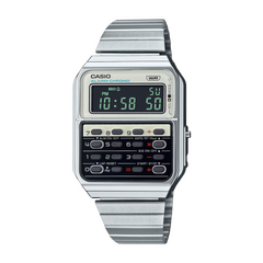 CASIO CA-500WE-7BDF Digital Calculator Vintage Watch – Retro 1980s Style, Multifunctional, Water-Resistant, White Resin Band