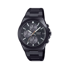 Black Casio Edifice watch on a white background