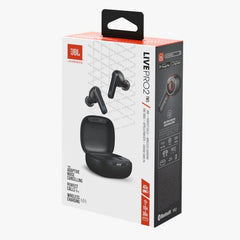 JBL Live Pro 2 True wireless earbuds packaging on a white background
