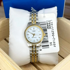 CASIO LTP-1129G-7ARDF Women’s Analog Watch – Two-Tone Stainless Steel, Classic Round Dial, Quartz Movement, Elegant Daily Wear Timepiece