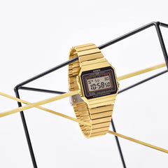 CASIO A700WG-9ADF Vintage Model Watch – Classic Digital Design, Gold Stainless Steel Band, Water-Resistant