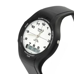 CASIO AW-90H-7BVDF Analog-Digital Combination Watch – Water-Resistant, Shock-Resistant, Multi-Function, Sporty White Design