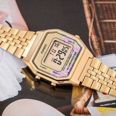 CASIO LA680WGA-4CDF Vintage Digital Watch – Rose Gold-Tone Stainless Steel, Retro Design with Multi-Function Features