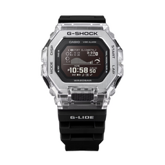 CASIO G-SHOCK GBX-100S-1D G-LIDE Surf Watch – MIP High-Def Display, Tide & Moon Data, Sunrise/Sunset, Bluetooth Smartphone Link, 200M Water Resistant, Stainless-Steel/Resin Bezel