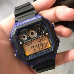 CASIO AE‑1300WH‑2AVDF Digital Watch – 10‑Year Battery, 100 m Water Resistance, Multi Timer, LED Backlight