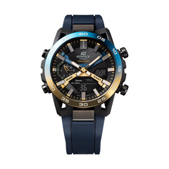 CASIO EDIFICE ECB-2000NP-1ADF Men's Solar Bluetooth Chronograph Watch – Black Resin Band, Carbon Fiber Dial, Smartphone Link, 100M Water Resistant