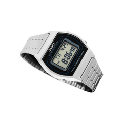 CASIO B640WD-1AVDF Digital Vintage Watch – Retro 1980s Style, Stainless Steel Band, Water-Resistant, Multifunctional Features, Classic Black Design