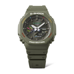 CASIO G-SHOCK GA-B2100FC-3A Analog-Digital Men’s Watch, Tough Solar, Bluetooth Connectivity, 200M Water Resistant, Green Resin Strap