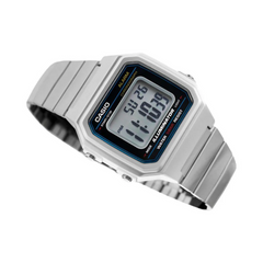 CASIO B650WD-1ADF Digital Vintage Watch – Retro 1980s Style, Stainless Steel Band, Water-Resistant, Multifunctional Features