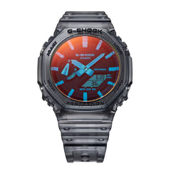 CASIO G-SHOCK GA-2100TLS-8ADR | Transparent Resin Shock-Resistant Watch with 200M Water Resistance & Digital-Analog Display | Available at TheHappyBuy