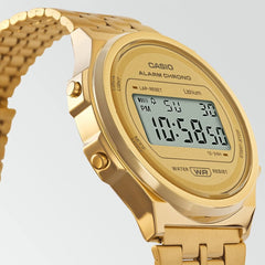 CASIO A171WEG-9ADF Vintage Gold Digital Watch | Retro Stainless Steel Men’s Watch | LED Backlight, Alarm, Stopwatch, Water Resistant