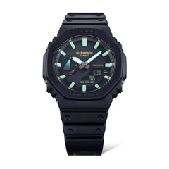 Casio G-SHOCK GA-2100RC-1A Men’s Carbon Core Analog-Digital Watch – Black Resin, Rainbow Accents, Shock Resistant, 200M Water Resistant
