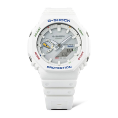 CASIO G-SHOCK GA-B2100FC-7A Analog-Digital Men’s Watch, Tough Solar, Bluetooth Connectivity, 200M Water Resistant, White Resin Strap