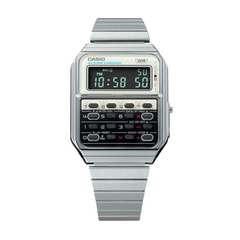 CASIO CA-500WE-7BDF Digital Calculator Vintage Watch – Retro 1980s Style, Multifunctional, Water-Resistant, White Resin Band