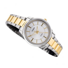 CASIO LTP-1303SG-7AVDF Women’s Analog Watch – Two-Tone Stainless Steel, White Dial, Quartz Movement, Elegant Dress Watch, Water Resistant