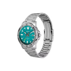 Casio MTP‑VD01D‑3E2VUDF Men’s Analog Watch – Sky Blue Dial, Stainless Steel, 50 m Water Resistant, Date Display