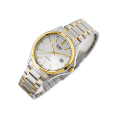 CASIO MTP-1183G-7ADF Men’s Analog Watch – Gold Tone Case, Stainless Steel, Date Display & 50 m Water Resistance