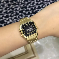 CASIO LA680WGA-9BDF Vintage Digital Watch – Gold-Tone Stainless Steel, Retro Design with Multi-Function Features