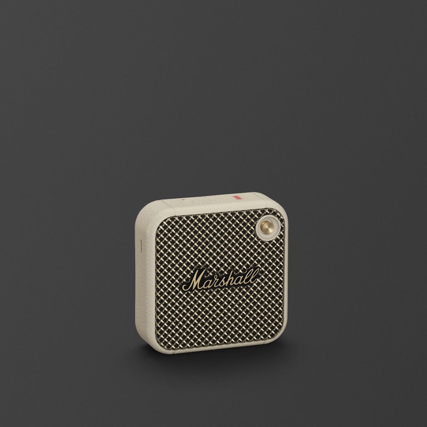 Marshall portable speaker on a dark background