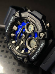 CASIO AEQ-120W-2AVDF Analog-Digital Combination Watch – Durable Resin Band, Dual Time Display, Water-Resistant