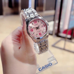 CASIO LTP-1314D-5AVDF Women's Analog Watch – Classic Stainless Steel Design with Brown Dial, Elegant & Versatile Timepiece