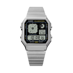 Casio A130WE-1ADF Vintage Digital Watch – Retro Square Face, Dual Time, LED