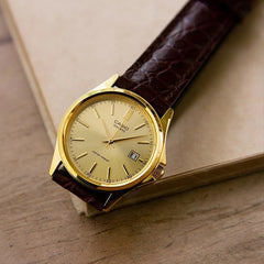 CASIO LTP-1183Q-9ADF Women's Analog Watch – Gold-Tone Stainless Steel with Brown Dial, Elegant & Timeless Design