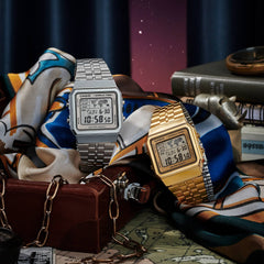 CASIO A500WA-7DF Digital Vintage Watch | Retro Stainless Steel Men’s Watch | World Time, Alarm, Stopwatch, LED Backlight