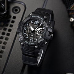 CASIO MCW-100H-1A3VDF Men’s Chronograph Watch – 100 m Water Resistance, Resin Case & Band, Stopwatch & Date